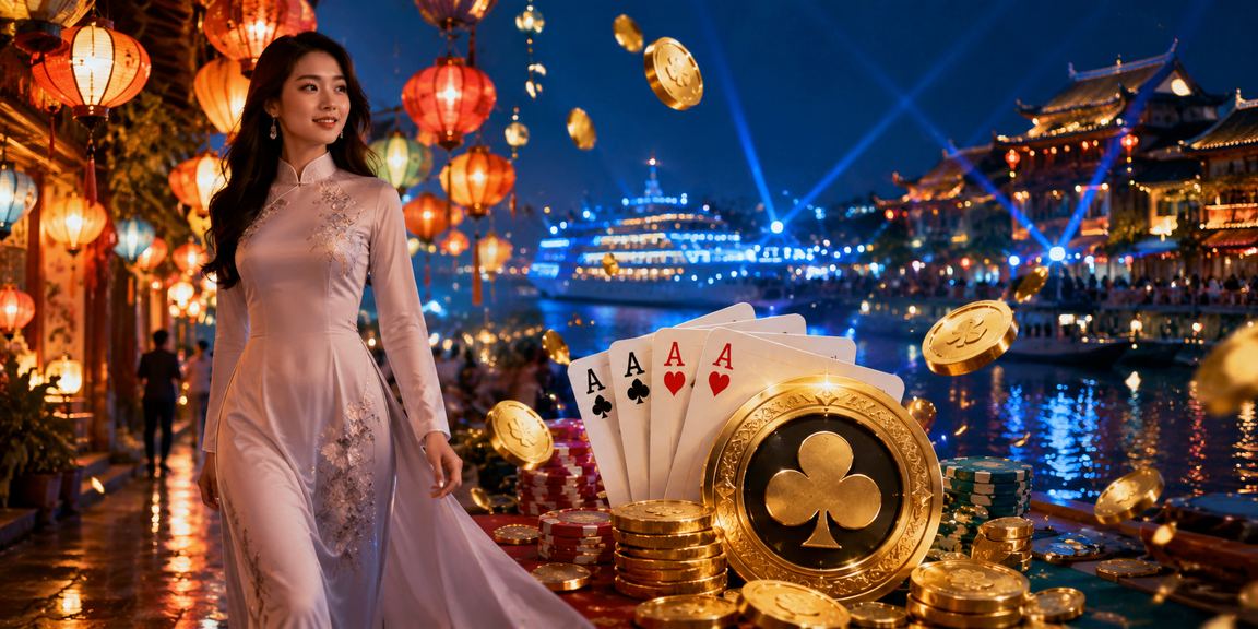 Không khí chơi bài sôi động tại chợ đêm Huế